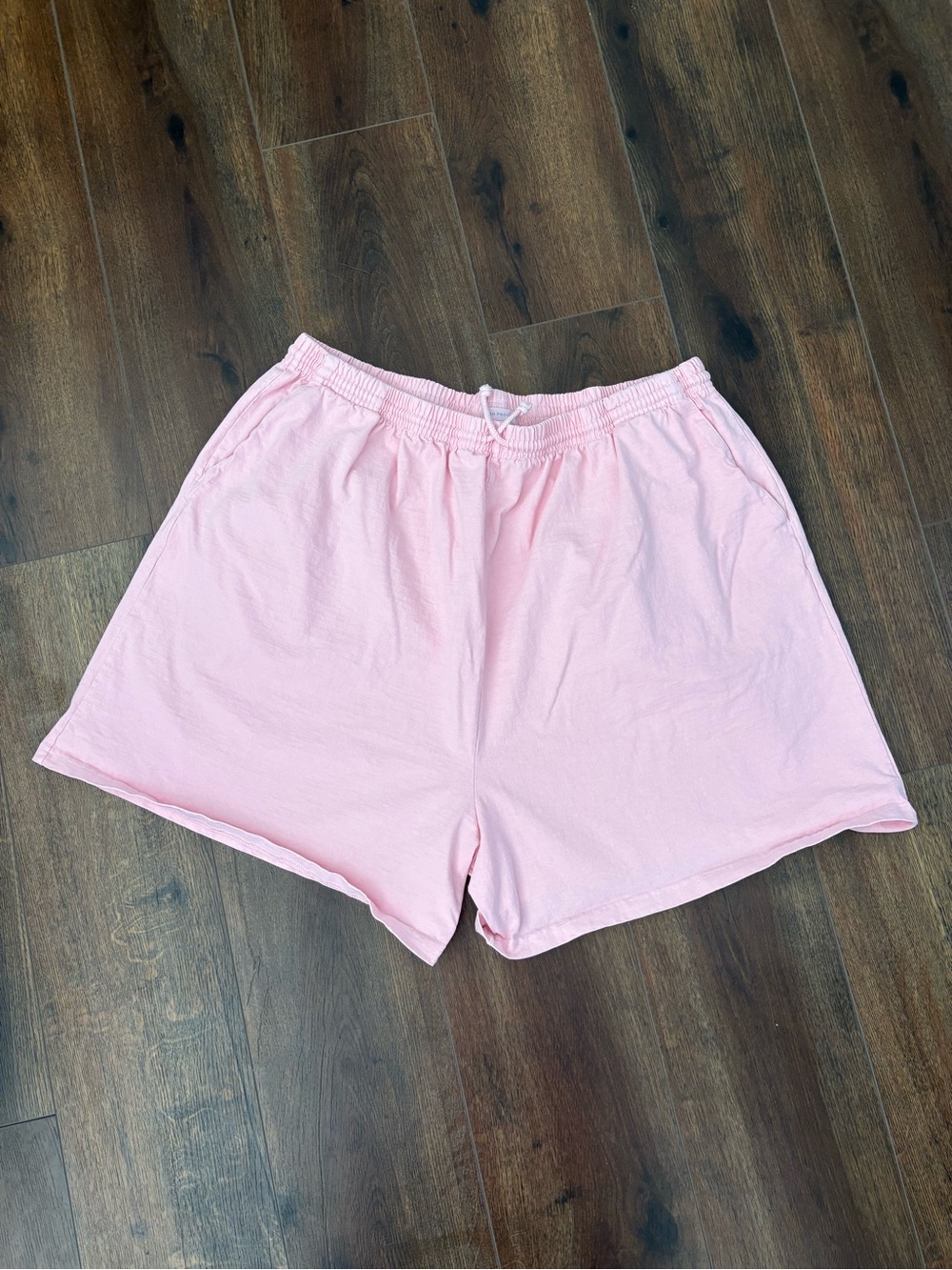 fresh produce Light Pink Women's Lounge Shorts with Drawstring 100% heavy cotton